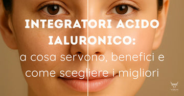 Prima e dopo l’uso di integratori acido ialuronico YakSports.it per una pelle visibilmente più liscia e giovane
