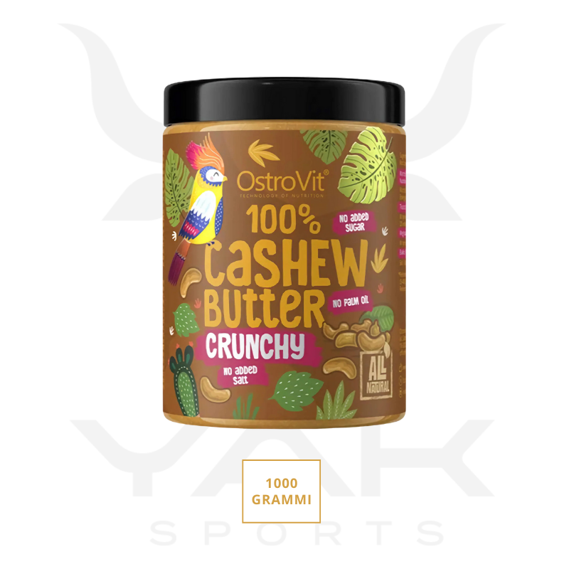 100% Cashew Crema di Anacardi 1000 g Crunchy - YakSports