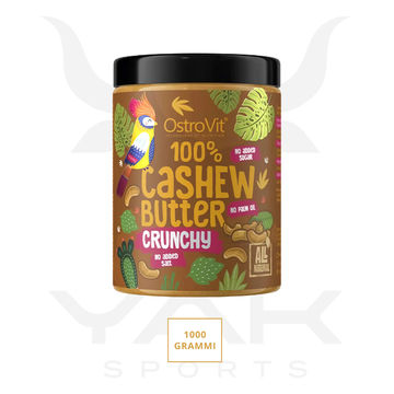 100% Cashew Crema di Anacardi 1000 g Crunchy - YakSports