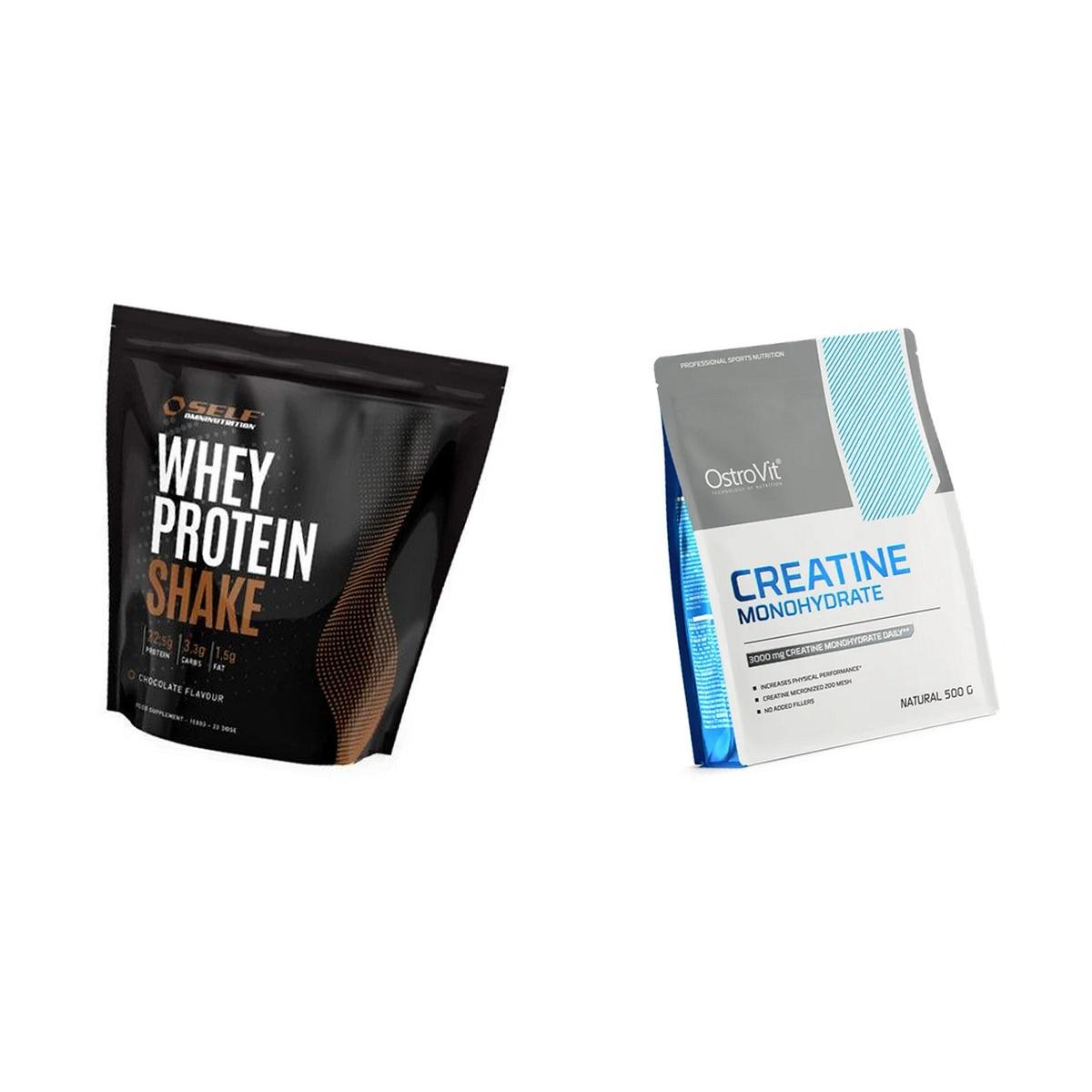 Self Whey 1 kg + OstroVit Creatina Monoidrato 500 g – integratori per massa muscolare