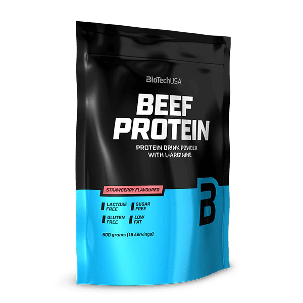 BioTechUSA Beef Protein idrolizzato polvere 500g gusto fragola