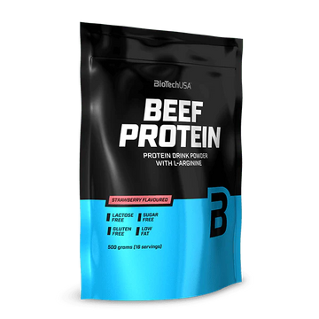 BioTechUSA Beef Protein idrolizzato polvere 500g gusto fragola
