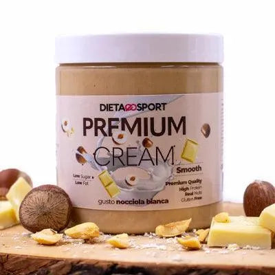 Dietaesport Premium Cream - Crema proteica da 250g gusto nocciola bianca 