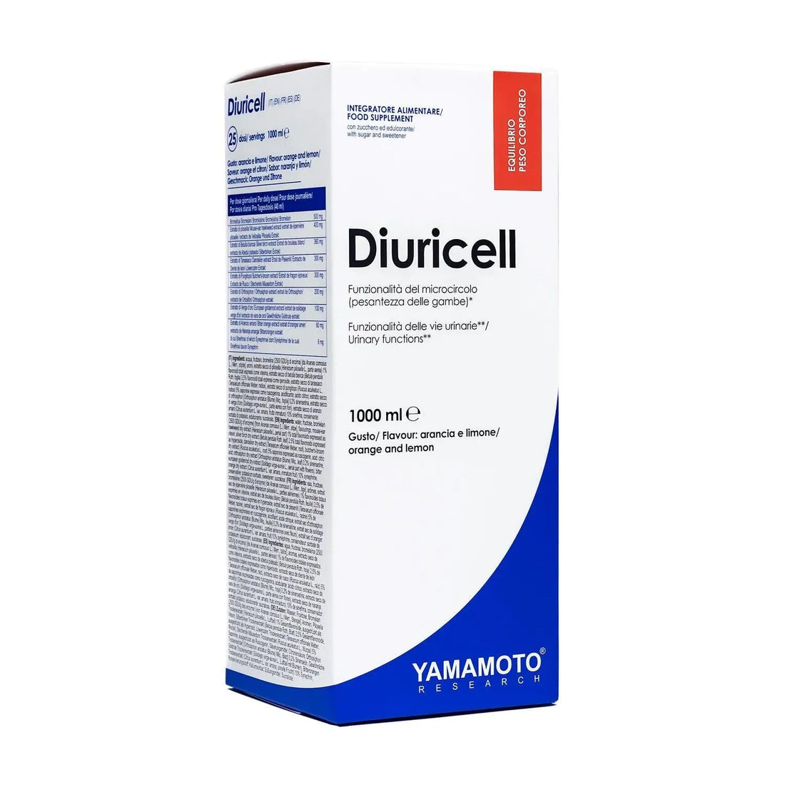 Drenante Diuricell 1000ml Arancia e Limone Yamamoto Nutrittion
