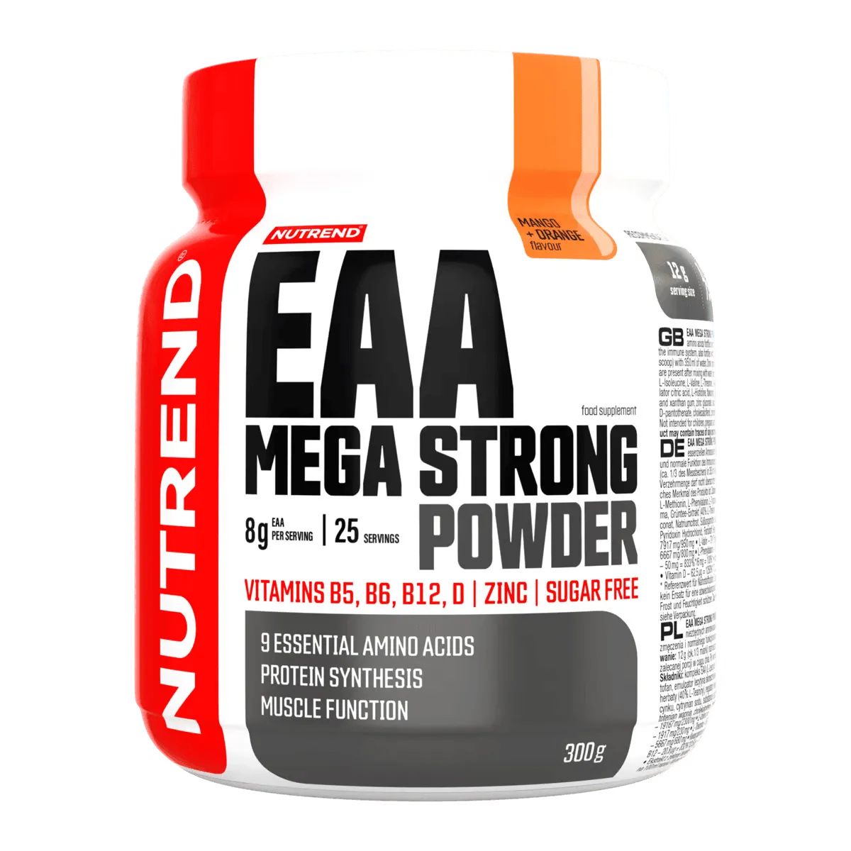 EAA Mega Strong 300g Mango e Arancia Aminoacidi Essenziali - Nutrend