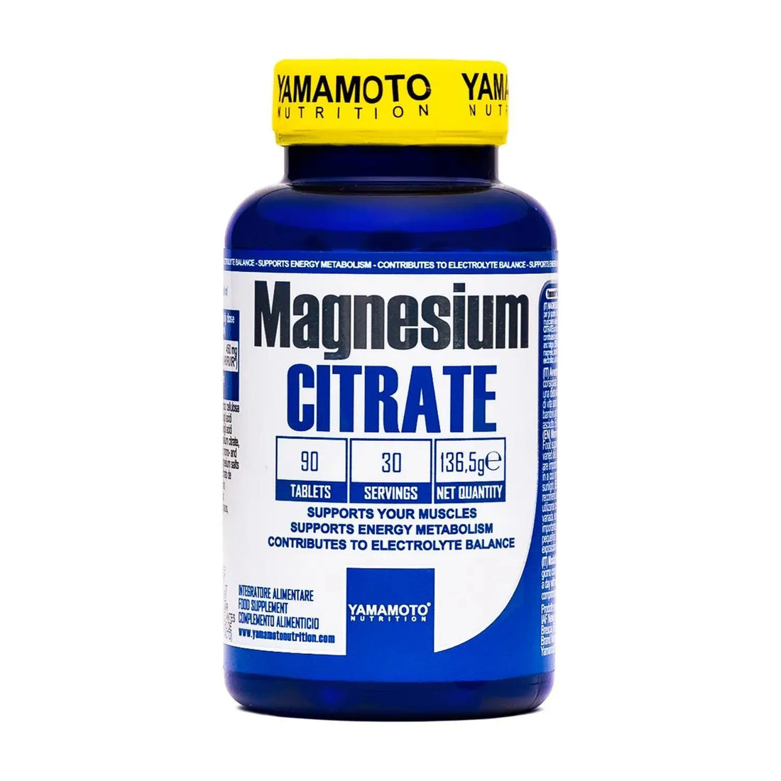 Magnesium CITRATE 90 cpr Integratore di Magnesio Yamamoto Nutrition
