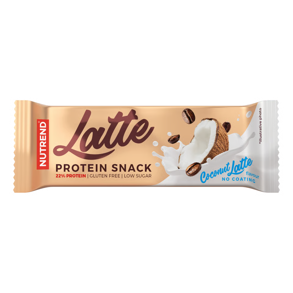Barretta proteica Nutrend gusto Cocco e Latte senza glutine e senza caffeina