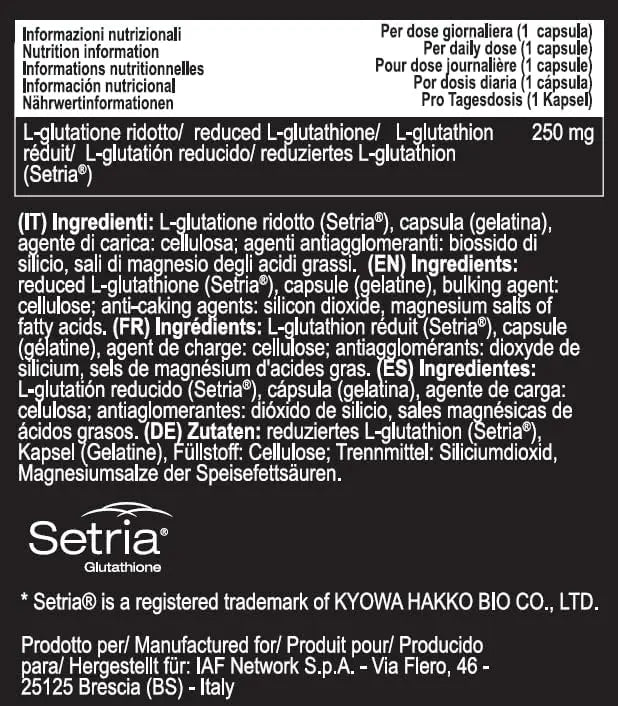 Valori Nutrizionali SetriBol Setria 60 capsule - Yamamoto Nutrition