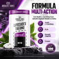 Absolute Series Liposhock Thermo compresse 100 compresse formula multi-action con acetil L-carnitina, CLA e cromo
