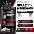 AMINO-4 Complex Anderson integratore con BCAA 2:1:1, arginina AKG, zinco e vitamina B6 disponibile in 100 e 200 compresse