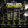 Anderson 811 BCAA Unlimited con BCAA 8:1:1 e vitamina B6, ideale prima e dopo l’allenamento, disponibile in 100 e 200 compresse