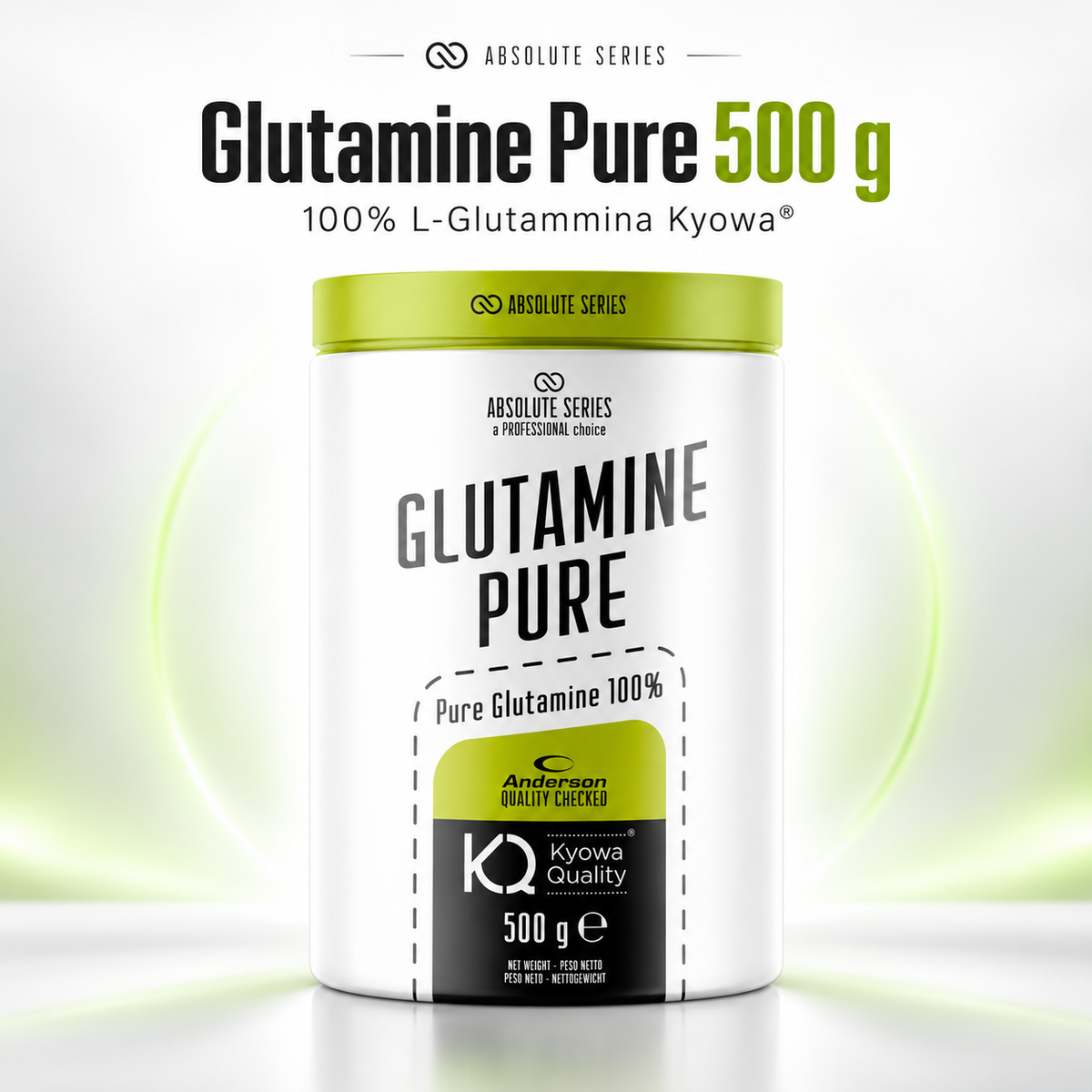 Anderson Glutamine Pure 500 g integratore 100% L-Glutammina Kyowa Quality