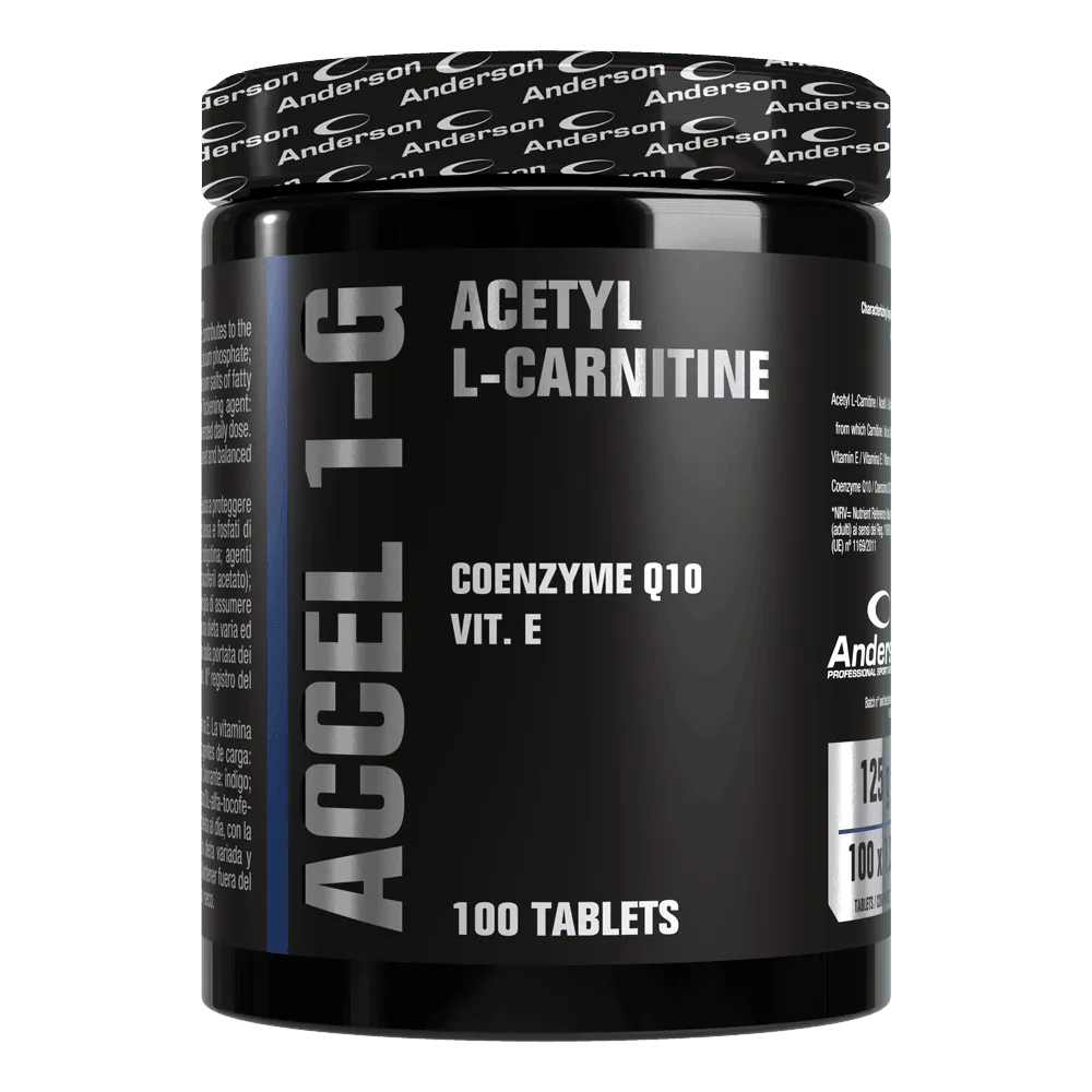 Anderson Research Accel 1-G acetil L-carnitina coenzima Q10 vitamina E compresse 100 compresse