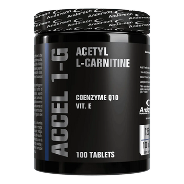 Anderson Research Accel 1-G acetil L-carnitina coenzima Q10 vitamina E compresse 100 compresse