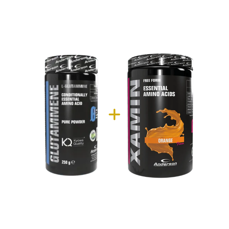 Anderson Aminoacidi Essenziali 312 g + Glutammina 250 g – Pacchetto per Recupero Muscolare e Sintesi Proteica