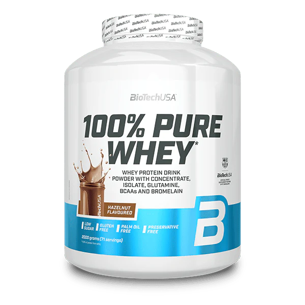 BioTechUSA 100% Pure Whey polvere 2000g gusto nocciola