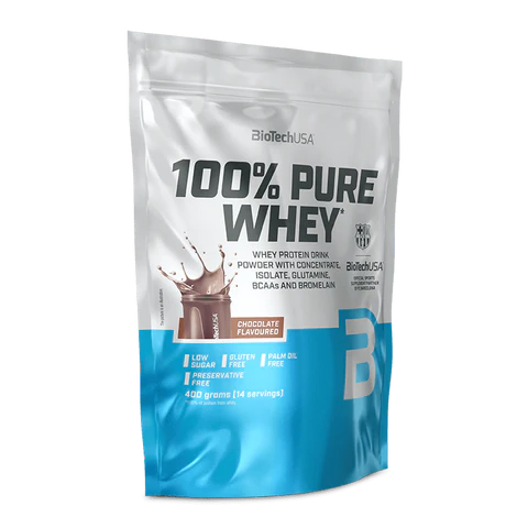 BioTechUSA 100% Pure Whey polvere 400g gusto cioccolato