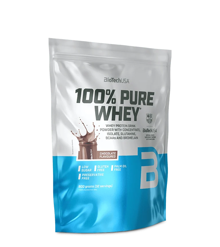 BioTechUSA 100% Pure Whey polvere 900g gusto cioccolato