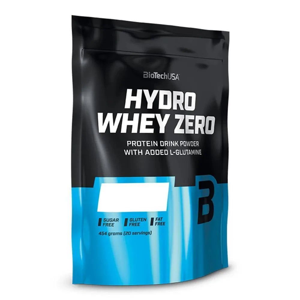 BioTechUSA Hydro Whey Zero proteine isolate idrolizzate polvere 454g gusto cioccolato o vaniglia 