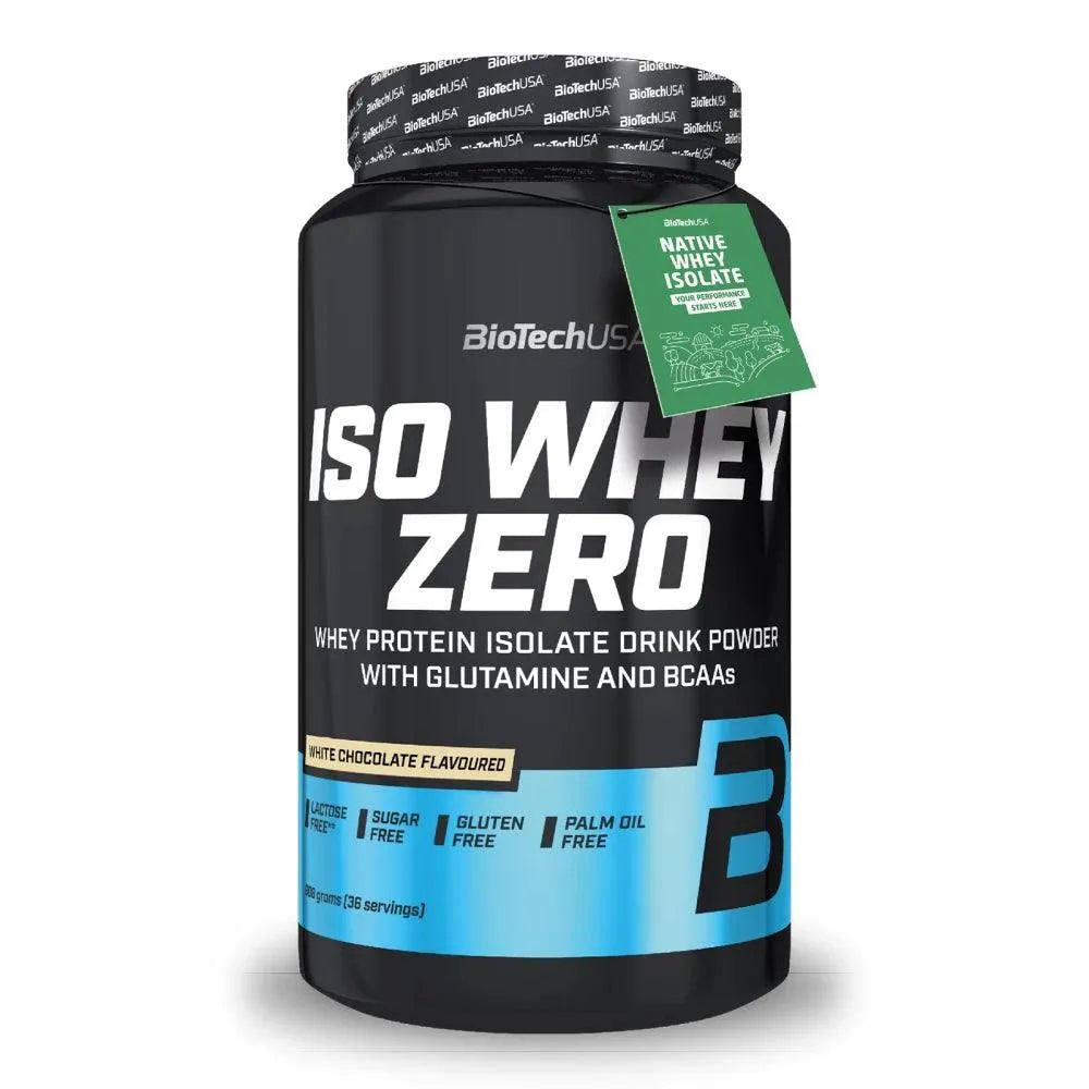 BioTechUSA Iso Whey Zero whey isolate in polvere 908g gusto cioccolato bianco