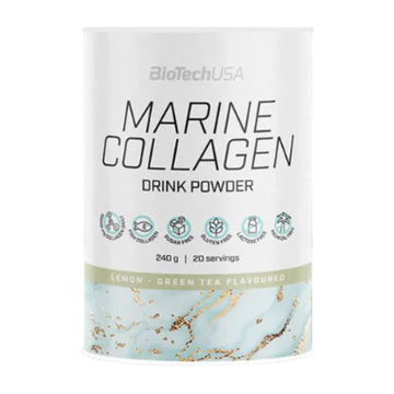 BioTechUSA Marine Collagen collagene di pesce idrolizzato polvere 240g gusto tè verde e limone