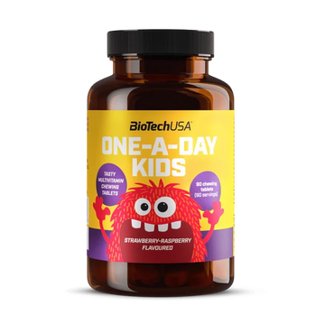 BioTechUSA One-A-Day Kids 90 compresse masticabili gusto fragola e lampone