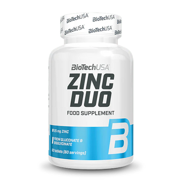 BioTechUSA Zinc Duo zinco gluconato e bisglicinato compresse 60 compresse