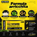 Nutrend Multivitamin Compressed Caps con formula arricchita a base di colostro bovino, estratto di tè verde, acido alfa-lipoico e BioPerine