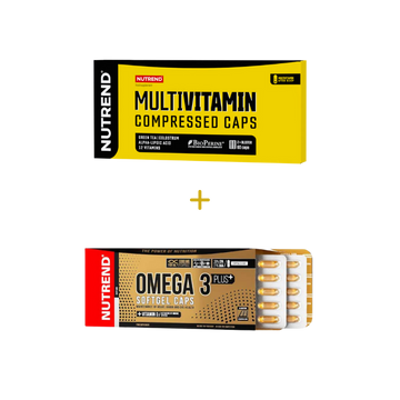 Nutrend Omeg 3 Plus 120 cps + Multivitamin 60 cps – Cuore, Cervello, Difese Immunitarie
