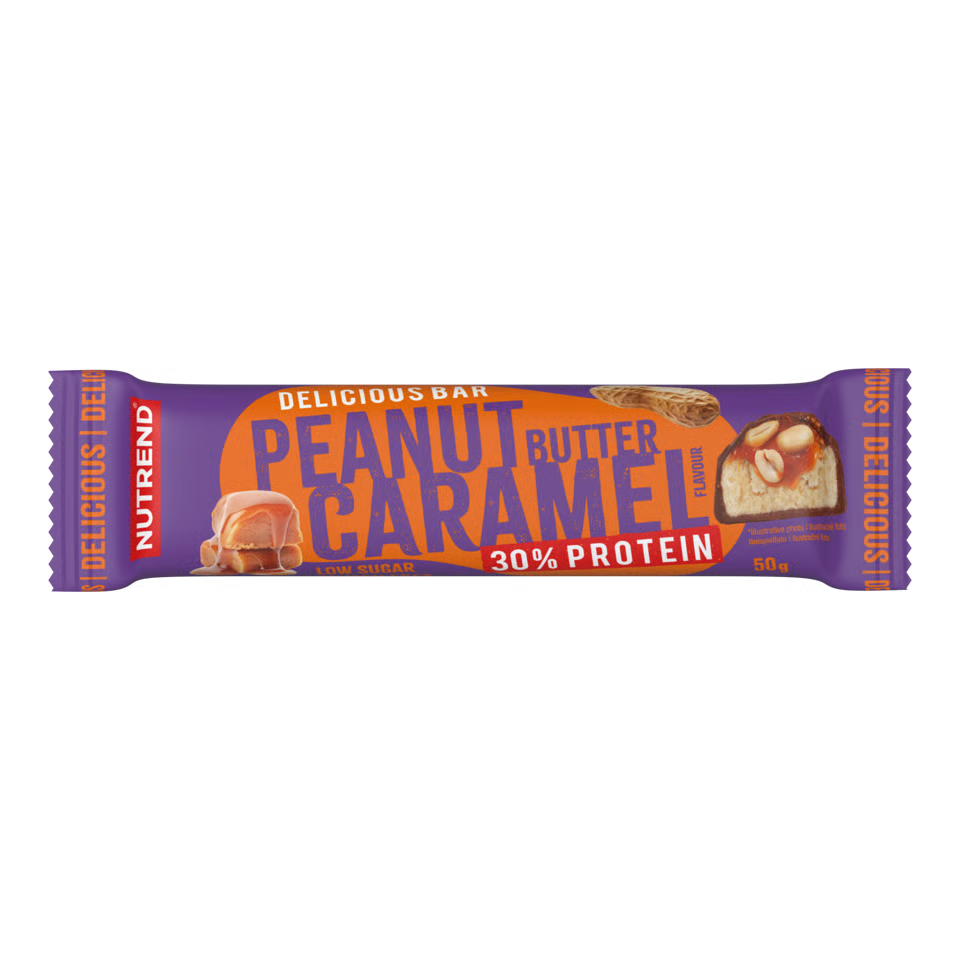Nutrend Delicious Bar barretta 50g gusto burro d'arachidi con copertura al cioccolato al latte
