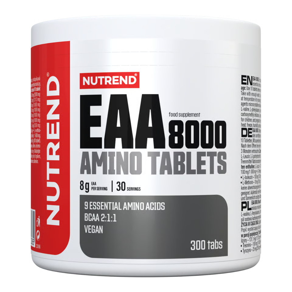 NUTREND EAA 8000 Amino Tabs 300 compresse con 9 aminoacidi essenziali e BCAA 2:1:1