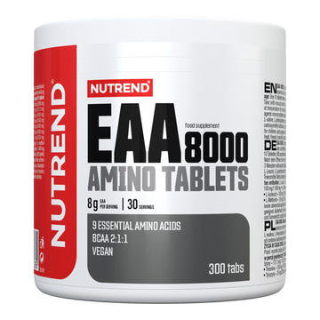 NUTREND EAA 8000 Amino Tabs 300 compresse con 9 aminoacidi essenziali e BCAA 2:1:1