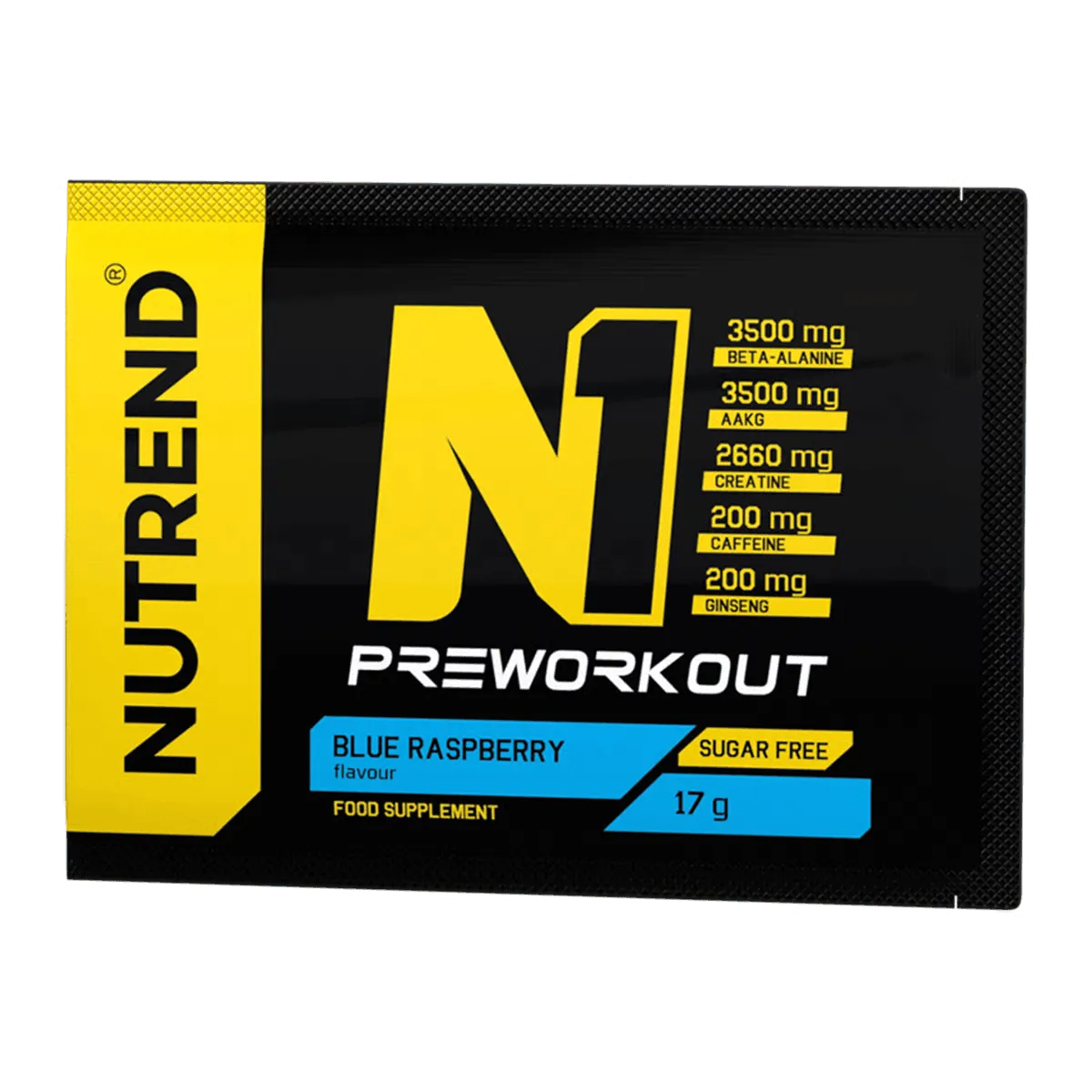 Nutrend N1 pre-workout polvere 17g gusto Lampone Blu