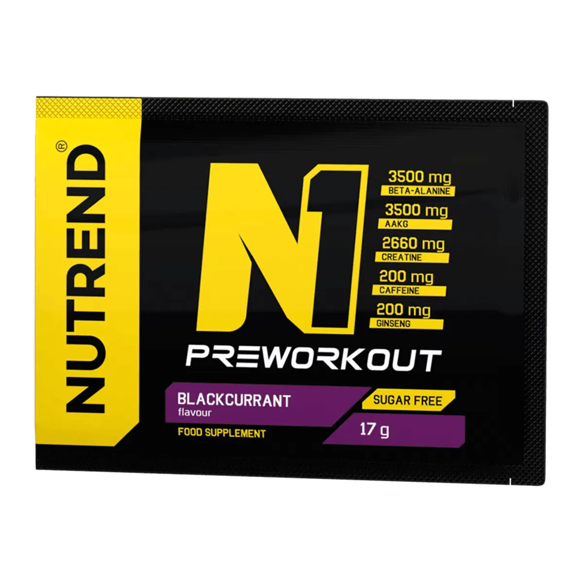 Nutrend N1 pre-workout polvere 17g gusto Ribes Nero