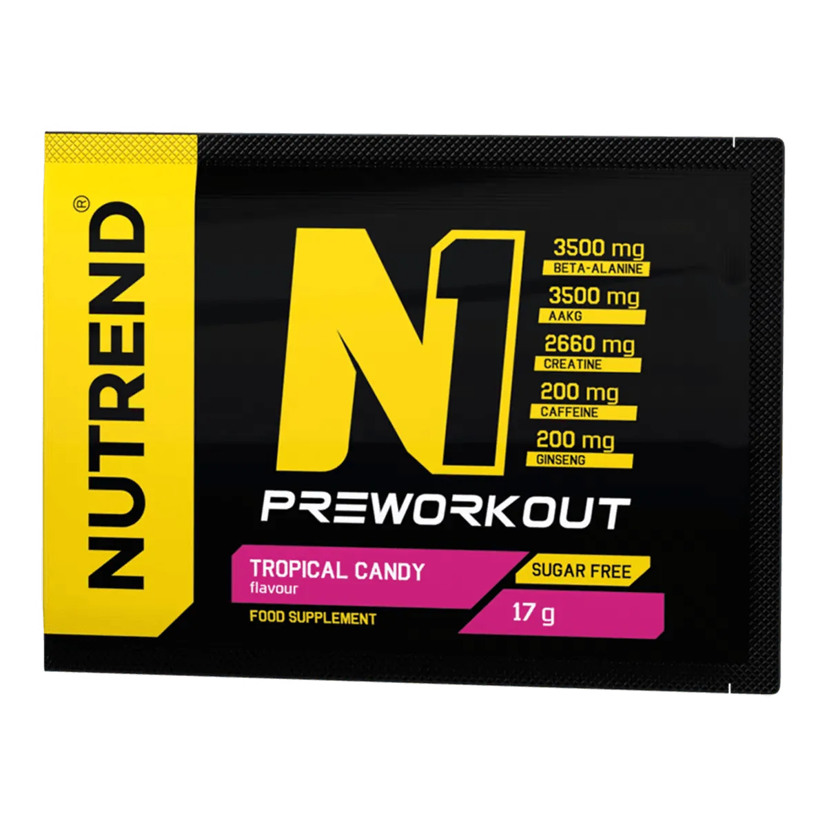 Nutrend N1 pre-workout polvere 17g gusto Tropical Candy