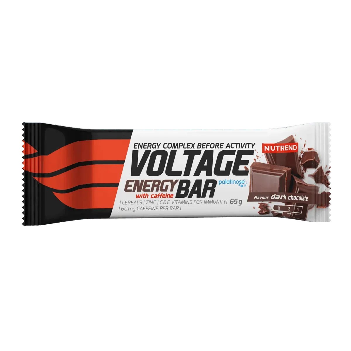 Nutrend Voltage Energy Bar barretta 65g gusto cioccolato fondente con caffeina