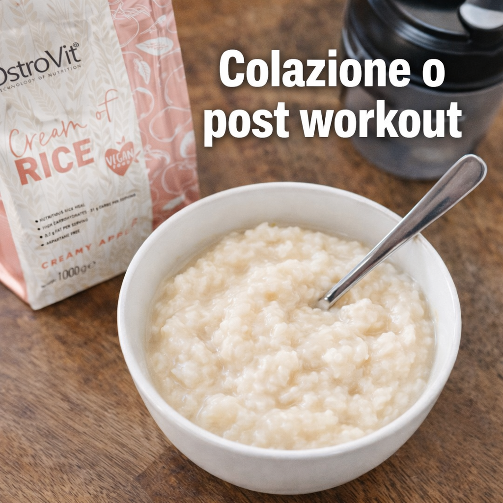 OstroVit Crema di Riso pronto in ciotola ideale come colazione veloce o pasto post workout