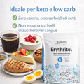 OstroVit Eritritolo 1000g ideale per keto e low carb, dolcificante naturale a zero calorie con zero indice glicemico per bevande e dolci