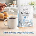 OstroVit Eritritolo 1000g usato nel caffè e nei dolci, dolcificante naturale senza calorie per uso quotidiano