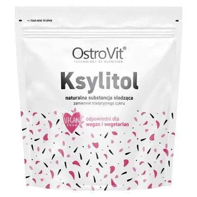 OstroVit Ksylitol 1000 g confezione frontale dolcificante xilitolo vegano sostituto dello zucchero
