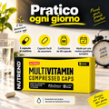 Nutrend Multivitamin Compressed Caps pratico per l’uso quotidiano, 1 capsula al mattino, confezione da 60 capsule facile da assumere
