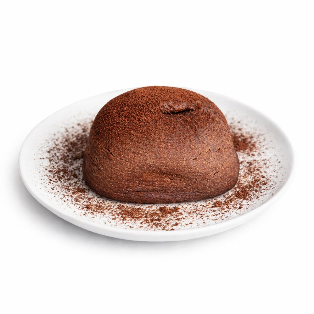 Ri.Ma Benessere Tortino al Cioccolato Keto 40g gusto cioccolato e arancia servito su piatto