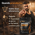 Quando prendere Mass Active Gainer subito dopo allenamento oppure 1-2 porzioni al giorno