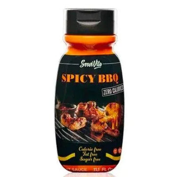 Bottiglia Servivita Salsa Barbecue Piccante zero calorie gusto affumicato e spicy 320 ml