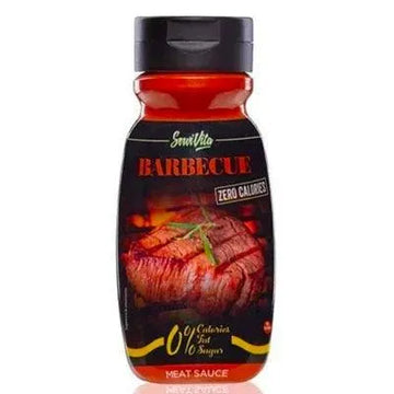 Bottiglia Servivita Salsa Barbecue zero calorie senza zuccheri per carne grigliata e burger 320 ml