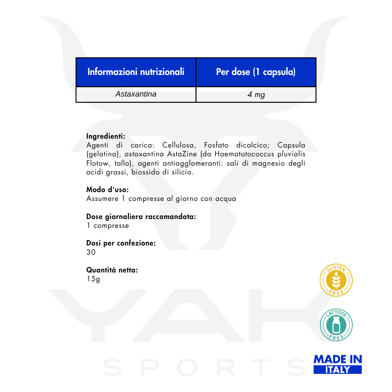 valori nutrizionali Astaxantina_AstaZine_30caps_yamamoto