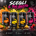 Xamin Anderson aminoacidi essenziali in polvere disponibili nei gusti orange lemon tropical e red fruits