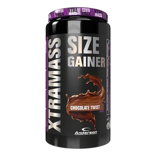 xtramass size gainer 1100g chocolate twist anderson research